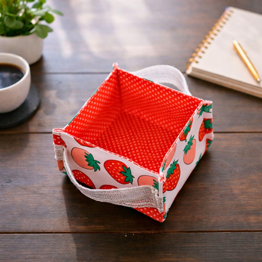 Fabric Basket Sewing Pattern With Handles for Storage Organizer and ...