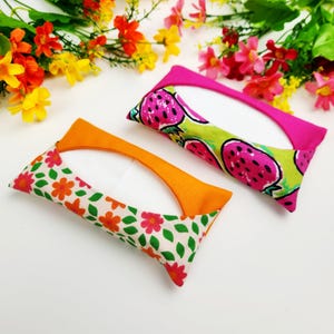 DIY Fabric Tissue Holder Sewing Pattern, Easy PDF Pattern for Handmade Pocket Tissue Case, Reusable Travel Tissue Pouch Digital Download