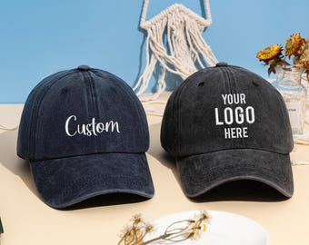 Custom Text Embroidered Hat,Vintage Baseball Hat,Custom Trucker Hat,Personalized Gift,Your Own Text,Bachelor Party Gift,Small Business Merch