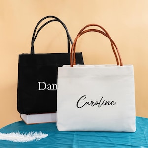 Custom Embroidered Canvas Tote Bag,Travel Embroidery Bag,Personalised Tote Bag,Custom Tote Bag,Beach Bag,Name Tote Bag,Bridesmaid Gift Bag