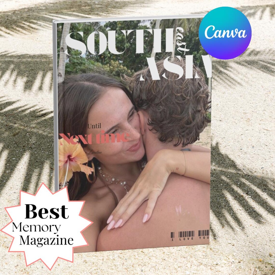Southeast Asia Travel Magazine Template for Couples: Editable Canva ...