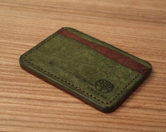 The Breeze Wallet (Horizontal) | Leather Cardholder | Minimalist Cardholder | Handmade Leather Wallet | Full Grain Vegetable Tanned Leather