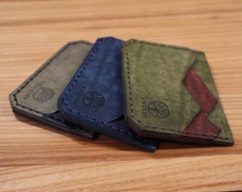 The Peak Cardholder | Leather Cardholder | Handmade Minimalist Wallet | Full Grain Vegetable Tanned Leather | Mountain Inspired Cardholder