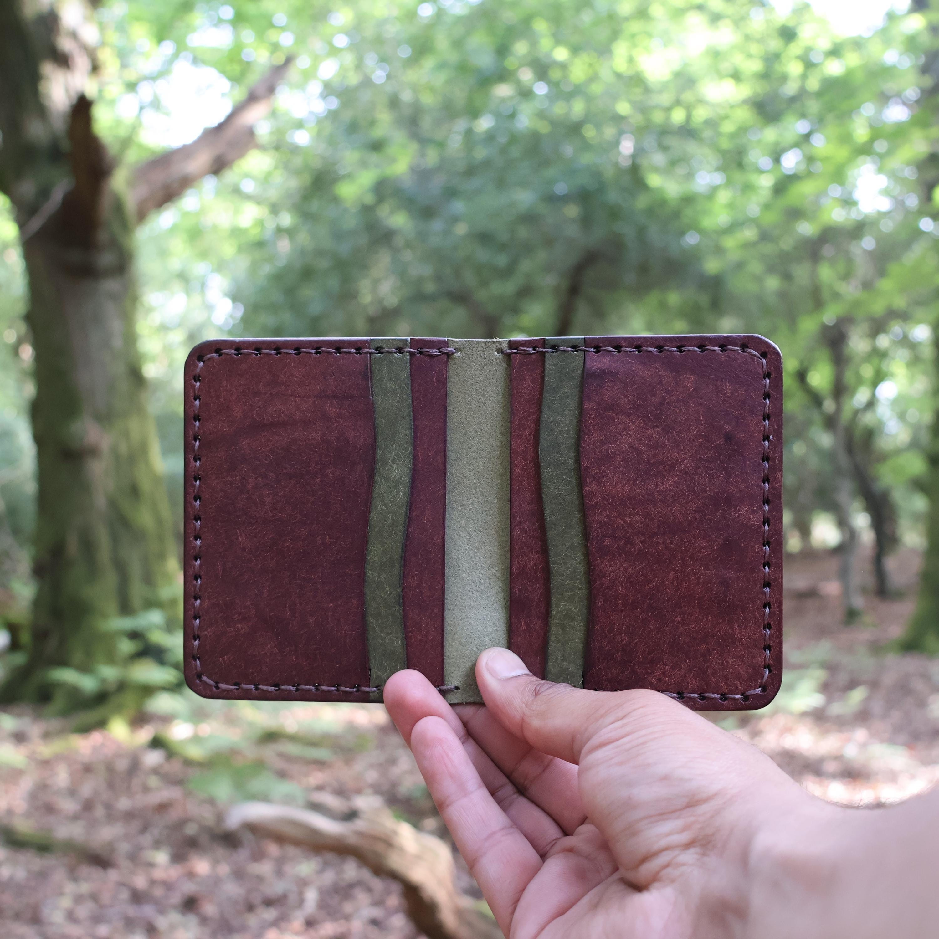 The Hills Wallet | Leather Wallet | Handmade Minimalist Wallet | Full Grain Vegetable Tanned Leather | Handmade Wallet