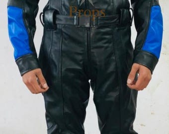 Ręcznie robiony kostium cosplay Nightwing | Prawdziwy skórzany kombinezon | Strój superbohatera inspirowany DC | Wykonany na zamówienie