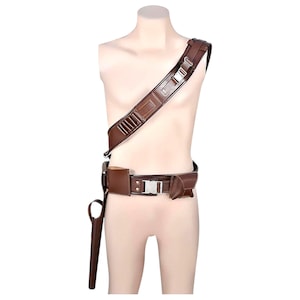 Star Wars Custom Cosplay Belt | Mandalorian Style Harness & Waist Belt | Leather Holster Costume Accessory | Unisex Adjustable Prop
