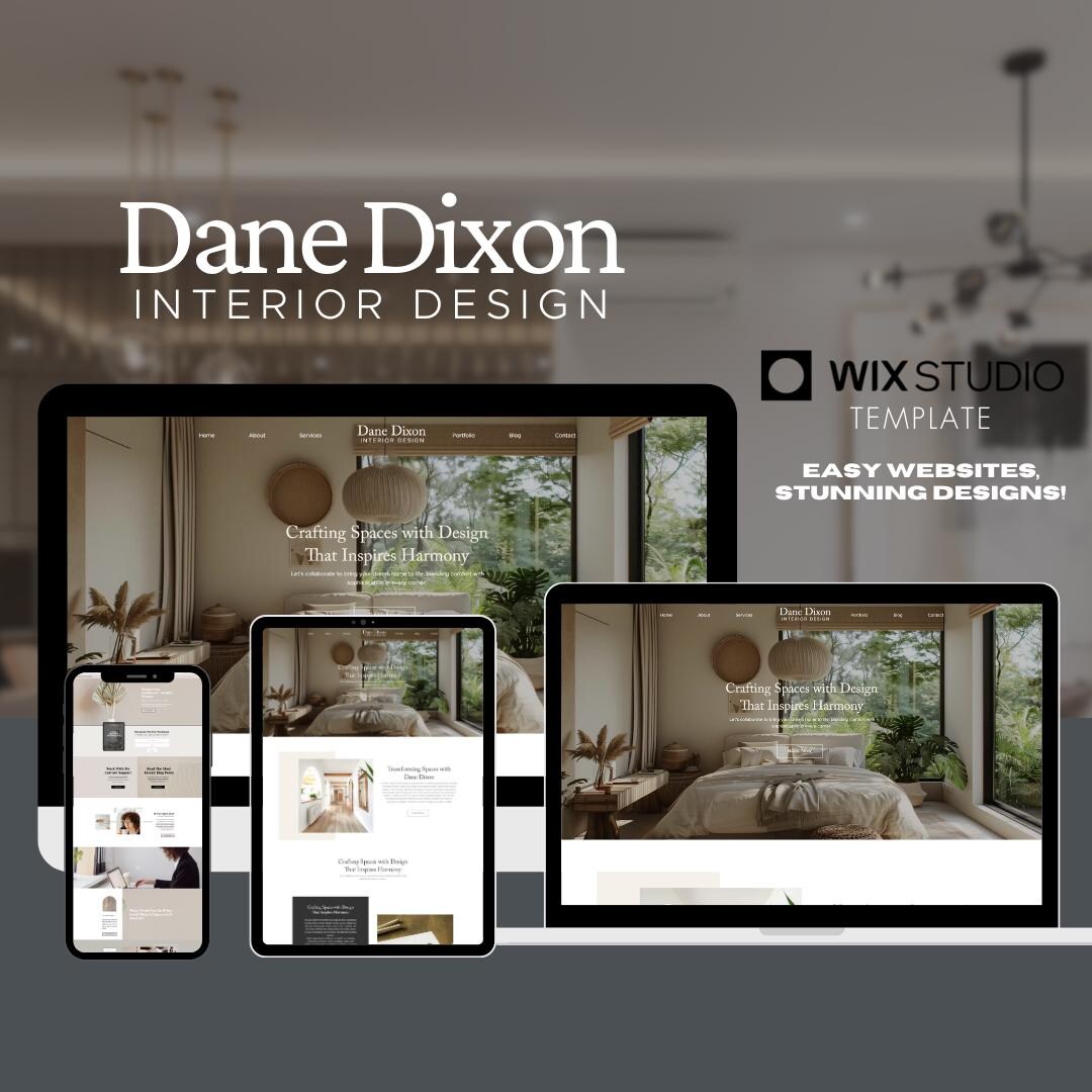 Wix Studio Template for Interior Designers, Portfolio Website, Business ...