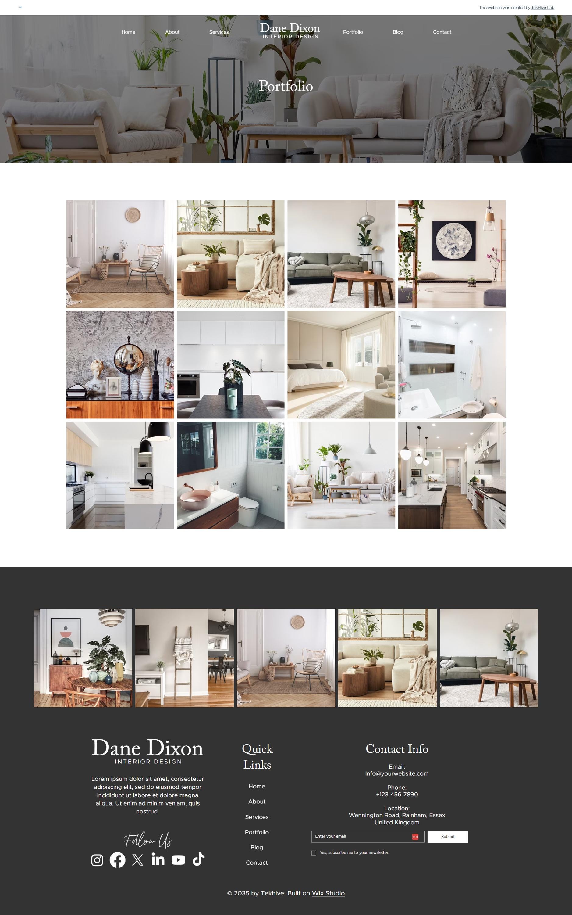 Wix Studio Template for Interior Designers, Portfolio Website, Business ...