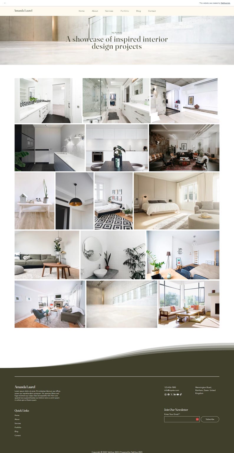 Wix Website Template for Interior Designers, Modern Portfolio (wix ...