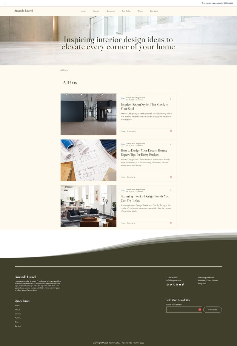 Wix Website Template for Interior Designers, Modern Portfolio (wix ...