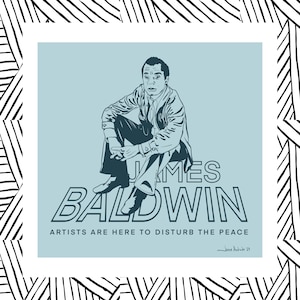 James Baldwin square print