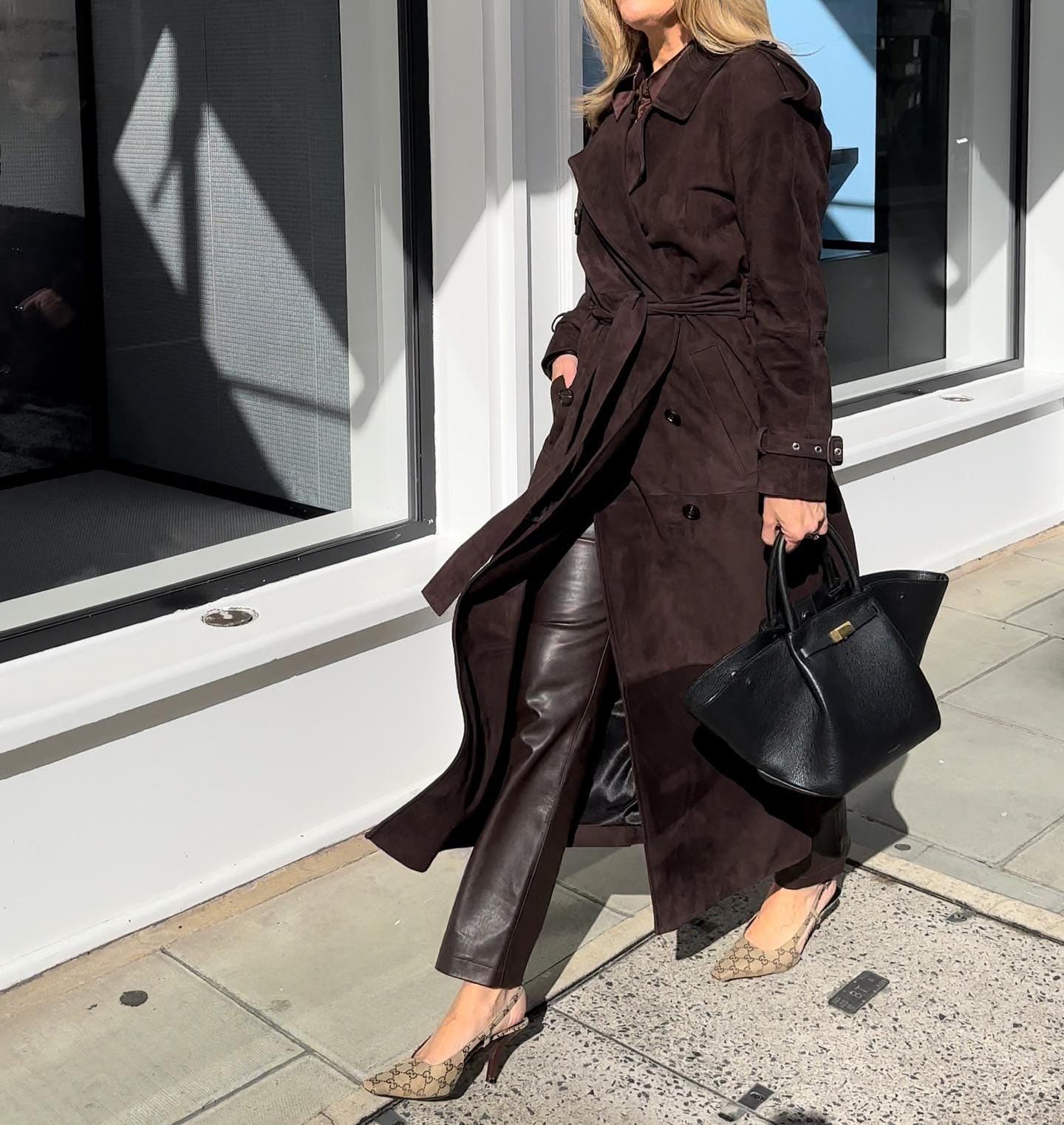 Vintage Suede Long Coat - Etsy Vintage Suede Long Coat - Etsy