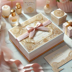 Luxus personalisierte Hochzeitsgeschenkbox | Elegante Braut & Bräutigam Andenken | Premium Hochzeitskorb | Hochzeitsgeschenk für Paare