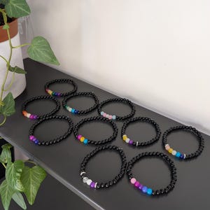 LGBTQIA+ Flag Beaded Bracelets