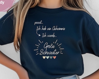 Große Schwester Shirt | T-Shirt Ich werde große Schwester | T-Shirt große Schwester | großes Schwestergeschenk | große Schwester Babybody