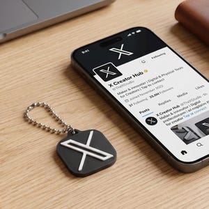 Chaveiro NFC X, Etiqueta NFC do Twitter, Chaveiro NFC Personalizável e Regravável, Abra seu Perfil X Instantaneamente com um Toque, Compatível com iPhone e Android