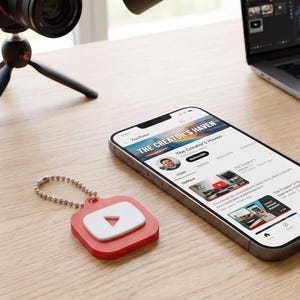 Chaveiro NFC do YouTube – Toque para compartilhar o canal, etiqueta regravável