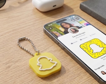 Snapchat NFC Keychain, Custom Rewritable NFC Tag, Tap to Open Snapchat Profile Instantly, Social Media Gift, Works with iPhone & Android