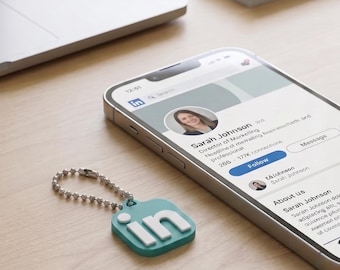 LinkedIn 3D Printed NFC Keychain – Instant Digital Business Card