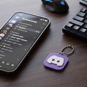 Brelok NFC Discord – drukowany w 3D, dotknij, aby udostępnić serwer lub profil – niestandardowy tag inteligentny