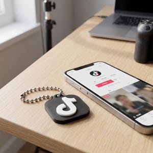 Chaveiro NFC do TikTok, Etiqueta NFC Personalizável e Regravável, Abra seu Perfil do TikTok Instantaneamente com um Toque, Presente Ideal para Criadores de Conteúdo, Compatível com iPhone e Android