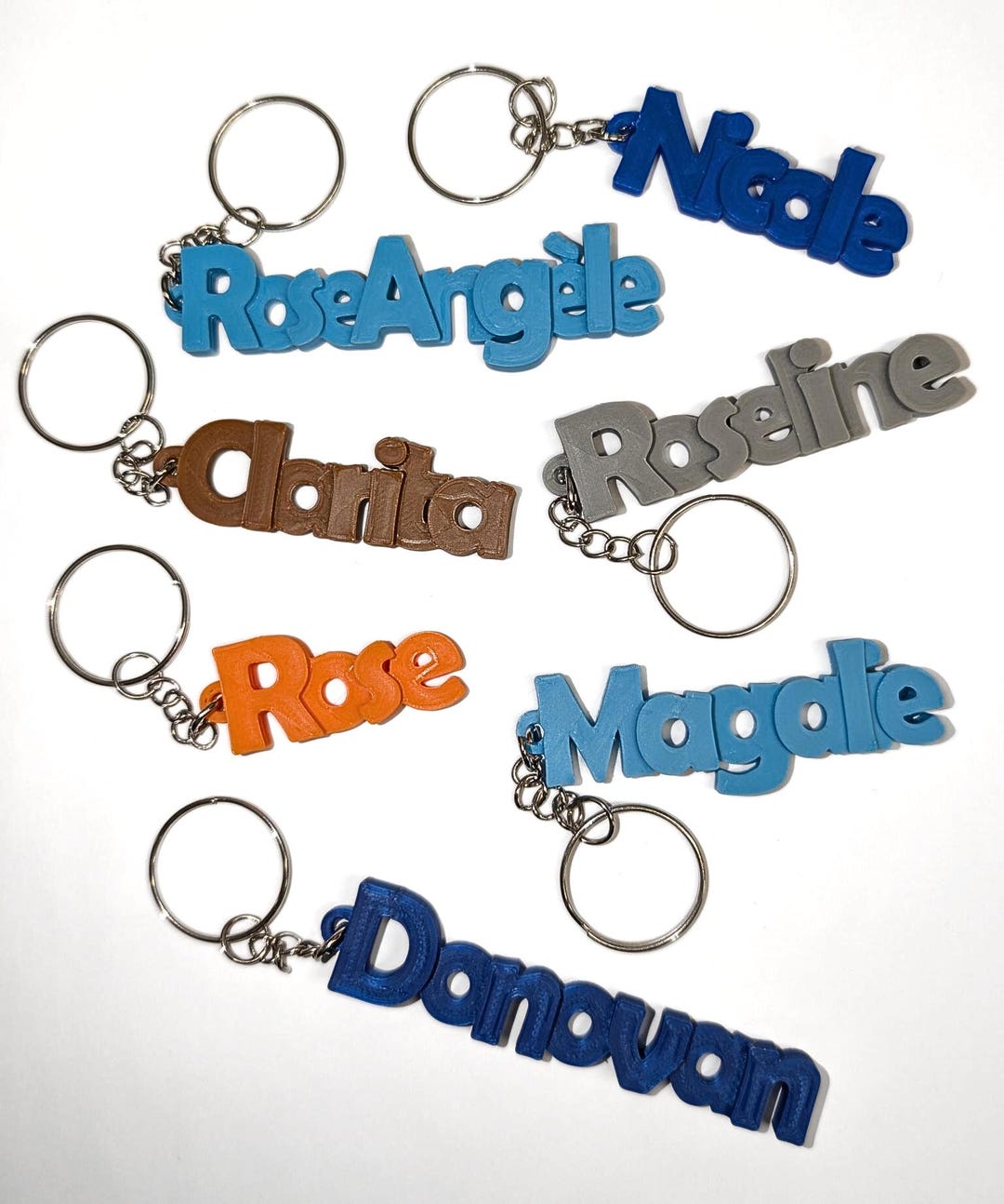 Personalized 3D Printed Name Keychain: Custom Bag Tag - Etsy
