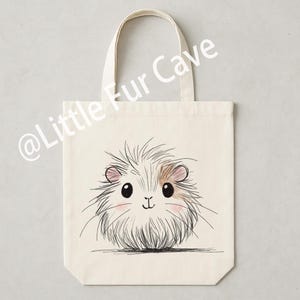 Borsa tote con porcellino d'india, maglietta, stampa su carta – Modello carino e kawaii di porcellino d'india, download digitale PNG, regalo fai da te per gli amanti degli animali, stampabile all'istante