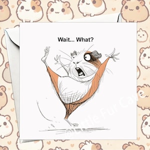 Illustration drôle de cobaye - Art imprimable, conception de t-shirt, de sac fourre-tout, clipart animal de bande dessinée pour des cartes et des cadeaux, sans arrière-plan