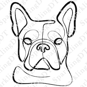 One Line French Bulldog Dog Drawing | Minimalist Bulldog Dog Continuous Line Art for Tattoos,Stickers,Shirts,Wall Art | Digital Download,JPG