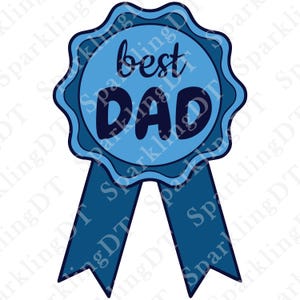Vatertags-Preisband PNG JPG | Best Dad Clipart für Sublimation, Karten, Kunsthandwerk | Digitaler Download