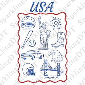 USA icons clip art | Digital Download | American Patriotic Symbols, svg , png, jpeg | Landmarks and culture illustrations | minimalist icons