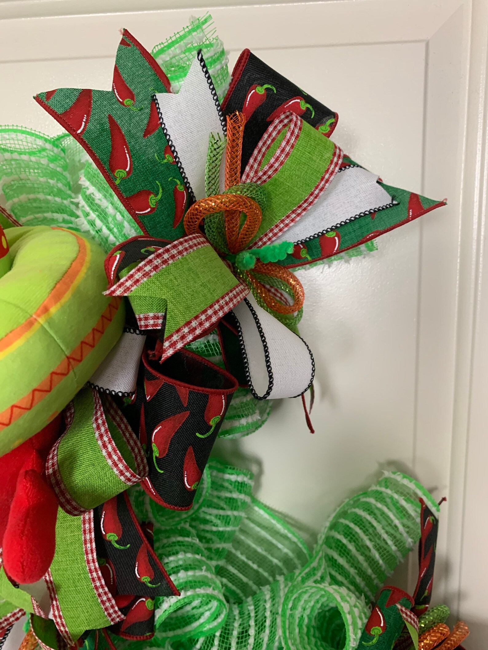 Red Chili Wreath Spicy Pepper Decoration Jalapeño Patio Etsy