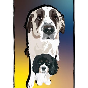 Benutzerdefinierte Digitales Comic Portrait für Haustiere | Personalisierte Kunst im Comic-Stil | Superhelden- oder Cartoon-Stil Porträts