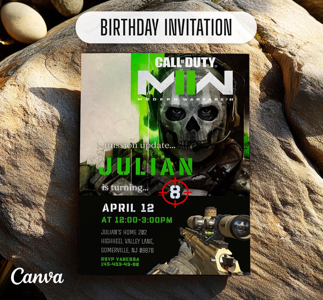 Call duty cumpleaños - Etsy México, image size:1300x1210