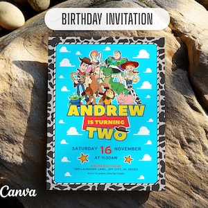 Toy story woody invitation, two infinity beyond Editable invitation, Printable birthday Toy story invitation, boy girl birthday invite