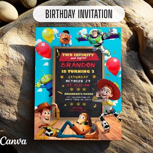 Toy story woody invitation, two infinity beyond Editable invitation, Printable birthday Toy story invitation, boy girl birthday invite