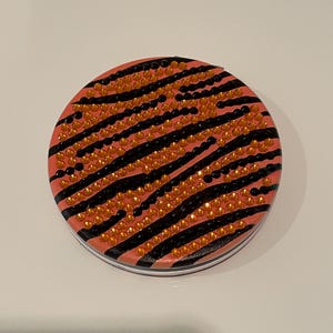 Tiger Diamond Art Compact Mirror