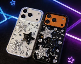 Handgemachte Handyhülle mit Glitzer