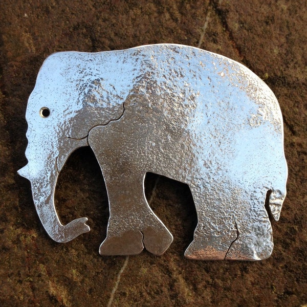Sterling Silber Elefanten Brosche