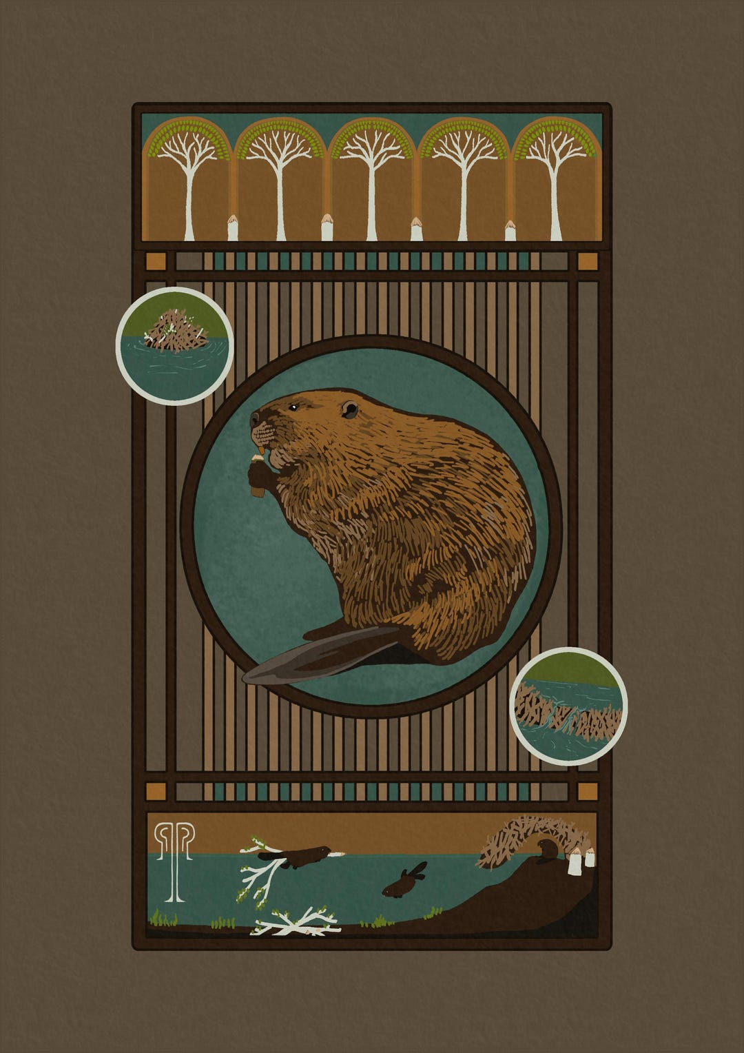 Beaver Portrait (giclee Print) - Etsy