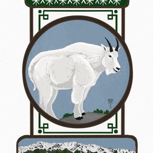 Mountain Goat Portrait (Giclee Print)