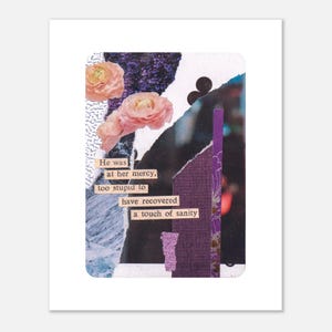 Physical Art Print Hand-Cut Mixed Media Playing Card Eclectic Poetry Collage—Home Wall Decor—Matte Paper Multi-Sizes—Insanely Stupid