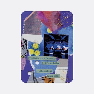 Digitaler Download Kunstdruck—Handgeschnittene Mixed Media Spielkarte Eklektische Poesie-Collage—Haus Wanddekoration—Hi-Res 300 dpi—Kreative Innere Stimme