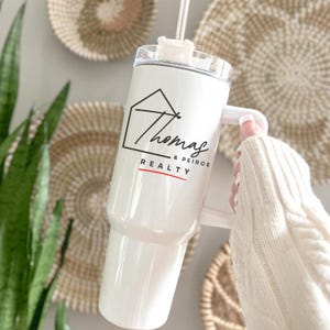 Personalized Realtor Gifts for Agents, Realtor Tumbler, Real Estate Gift, Realtor Closing Gift - Corporate Logo - Personalized 40oz Tumbler