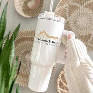Personalized Realtor Gifts for Agents, Realtor Tumbler, Real Estate Gift, Realtor Closing Gift - Corporate Logo - Personalized 40oz Tumbler