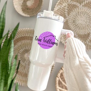 Personalized Realtor Gifts for Agents, Realtor Tumbler, Real Estate Gift, Realtor Closing Gift - Corporate Logo - Personalized 40oz Tumbler