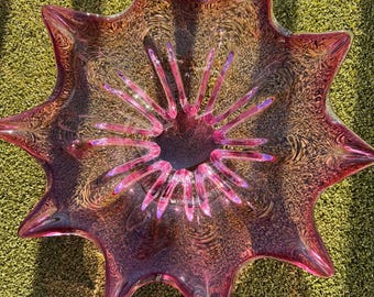 Star Shaped Pink Bowl 15.5” Starfish MCM EUC