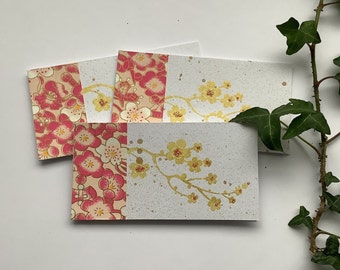 GIFT TAGS ( pack of 3 ).   ' Spring Blossom' . Wedding .Hang tags . Birthday. Floral. Pink . UK seller...ready to ship..