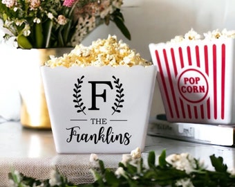 Personalized Family Movie Night Popcorn Bucket | Custom Family Name Popcorn Bucket | Movie Night Gift | Family Gift Idea