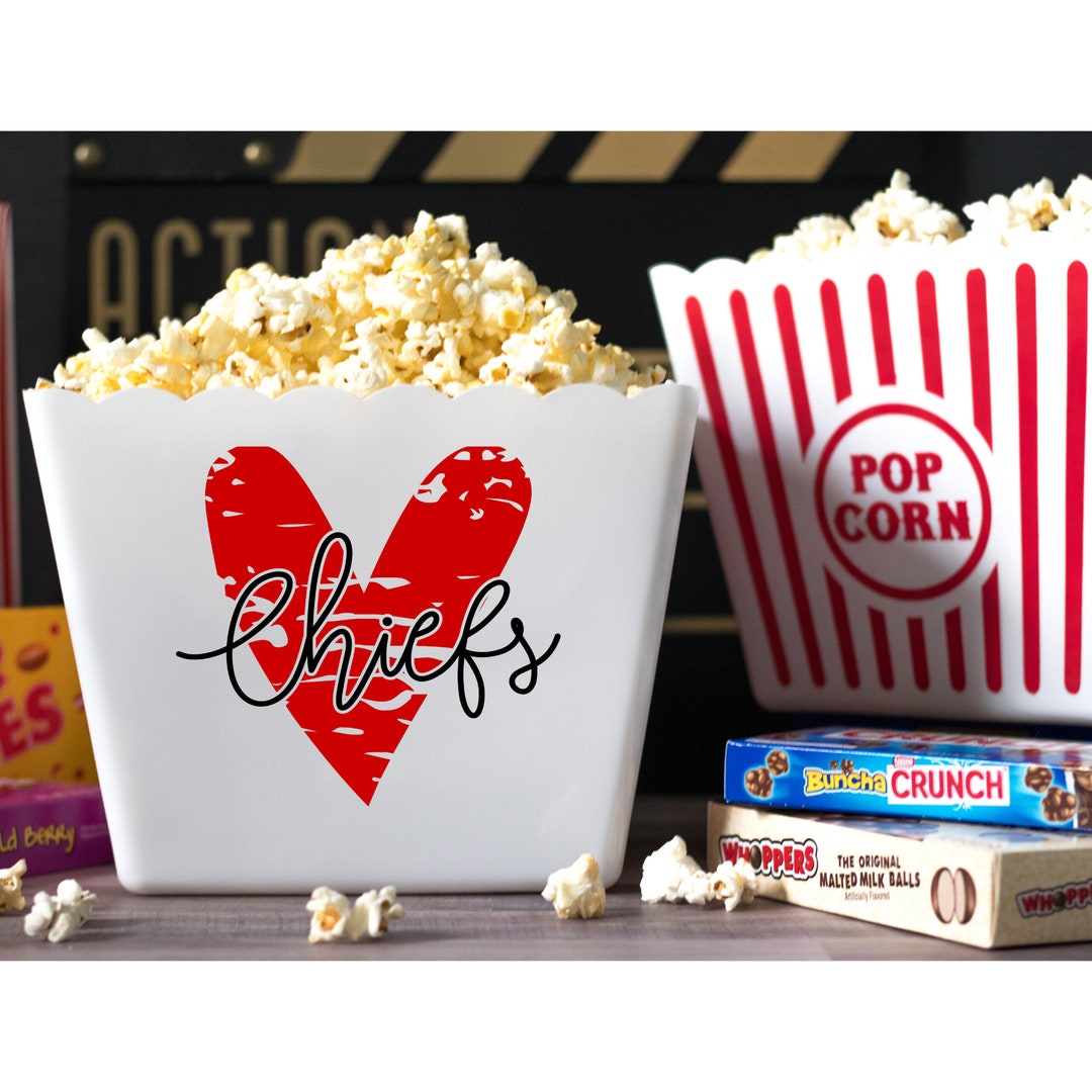 Personalized Popcorn Tub Chiefs Football Chiefs Popcorn Etsy